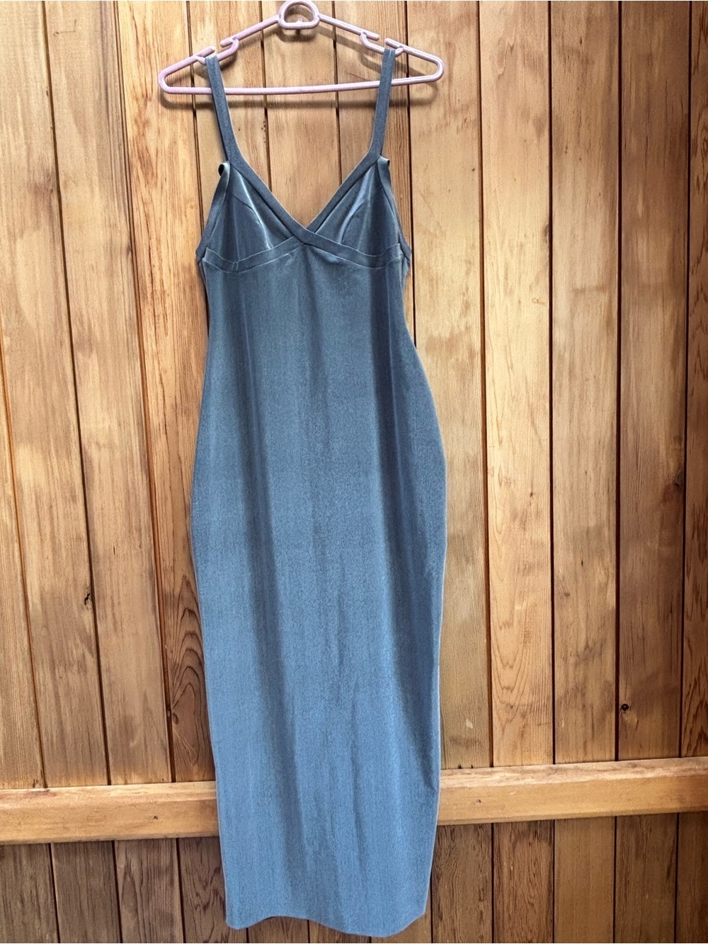 Vintage Le Chateau Metallic Shimmer Crossover Midi Dress M Y2K Coquette